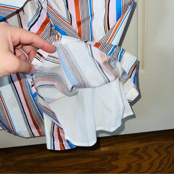 NWT Lush Multicolor Striped Shorts Romper Size Large - Picture 11 of 15